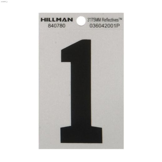 3" Lettre réfléchissante Mylar noir sur argent
