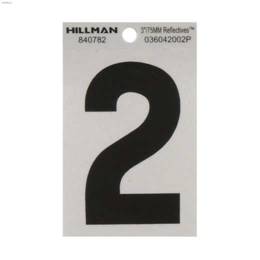 3" Lettre réfléchissante Mylar noir sur argent