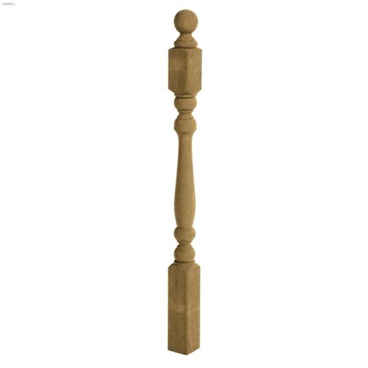 4\" x 4\" x 48\" Colonial Ball Top Deck Post