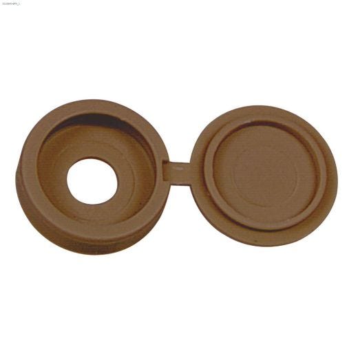 1\/4\" x 1\/4\" Nylon Brown Screw Cover-2\/Pack