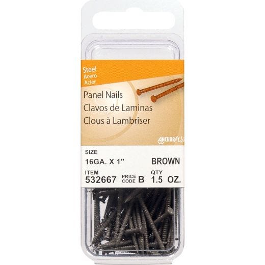 1" Brown Panel Nail 1.5 oz