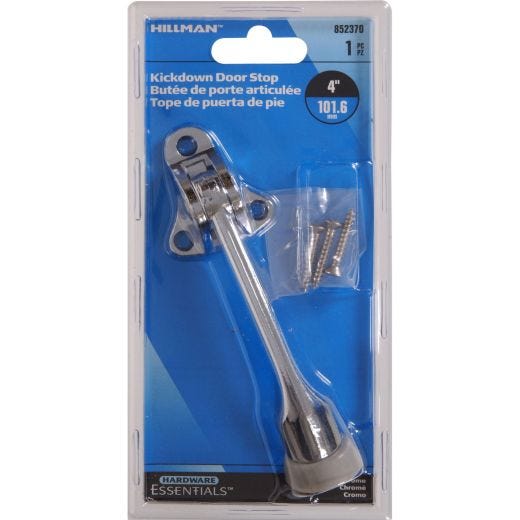 4" Chrome Kickdown Door Stop