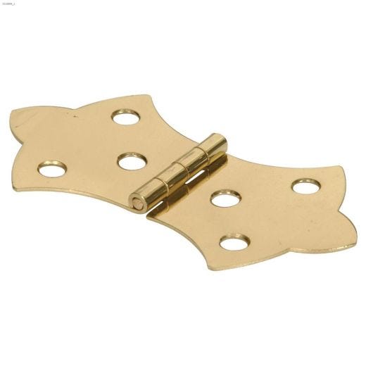 1-5/16" x 2-1/4" 2 charnières décoratives en laiton massif