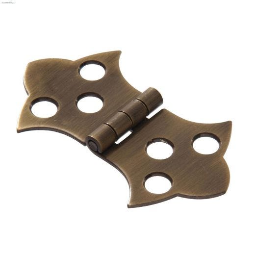 1-11\/16\" x 3-1\/16\" Antique Brass Solid Brass Hinge-2\/Pack