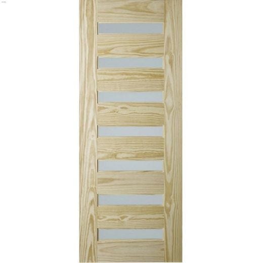 33\" x 84\" Natural Milan 7-Lite Barn Interior Door