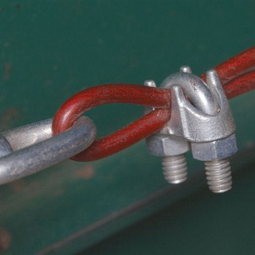 Attache à corde à fils plaquée zinc 1/2"