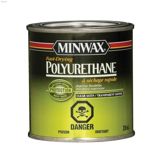 236 mL Satin Clear Fast Drying Polyurethane Wood Stain