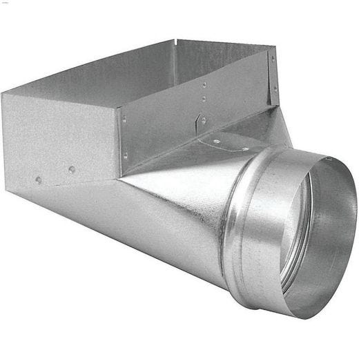 4\" x 10\" x 5\" Galvanized 30 ga. Angle Boot