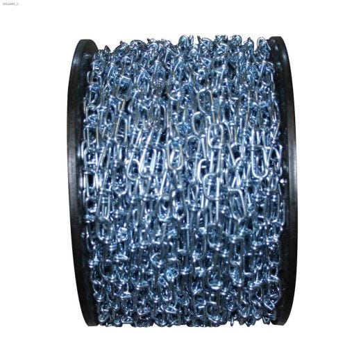 #3 x 200' Zinc Plated\/Black Double Loop Chain