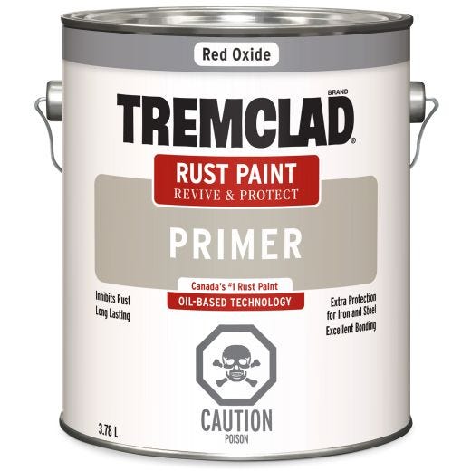 Tremclad 3.78 L Can Flat Red Oxide Rust Primer
