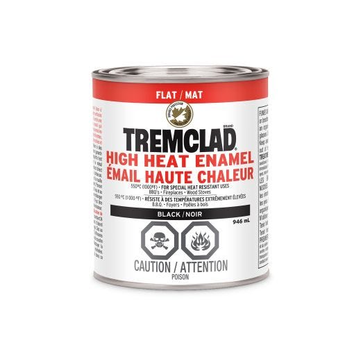Tremclad 946 mL Can Flat Black High Heat Enamel