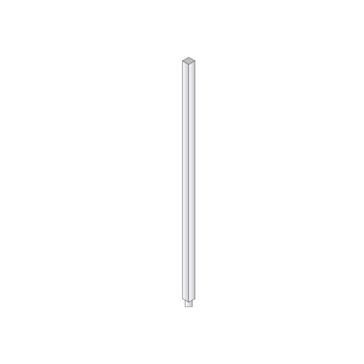 40" x 1-1/4" x 1-1/4" White Lacquer Baluster