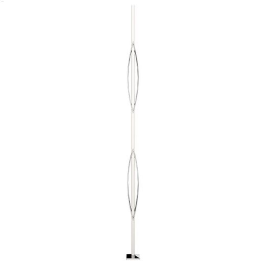 41\" x 1-3\/8\" x 1-5\/8\" Square Urban 2 Leaf Baluster