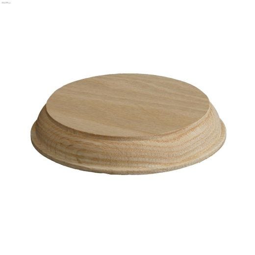 4-13\/16\" x 7\/8\" x 4-13\/16\" Solid Oak Wall Mount Disk