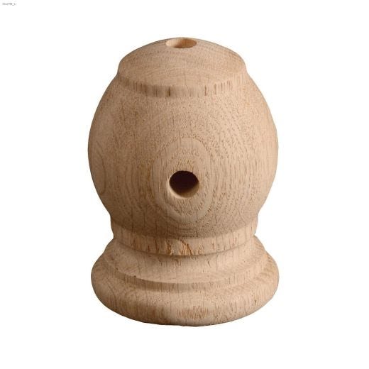 4' x 2-7\/8\" x 2-7\/8\" Solid Oak Handrail Bracket Kit