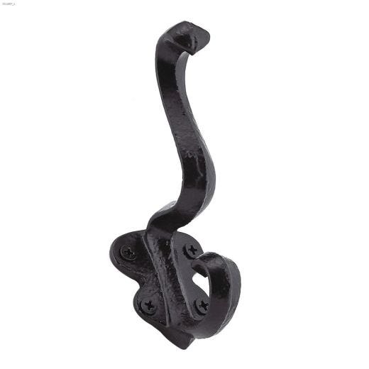 2-3\/4\" Matte Black Single Classic Hook