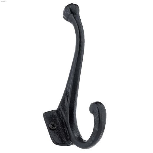 3-9\/32\" Matte Black Single Classic Hook