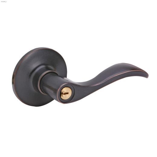 4-1\/2\" Entry Keyed Aged Bronze Bristol Lever Set
