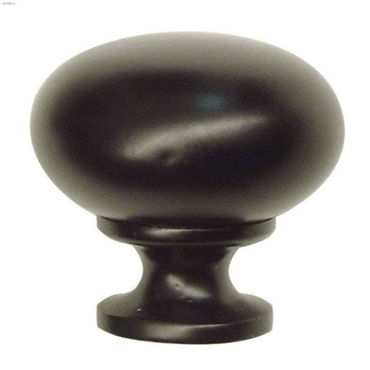 1-3\/16\" Matte Black Classic Hollow Knob