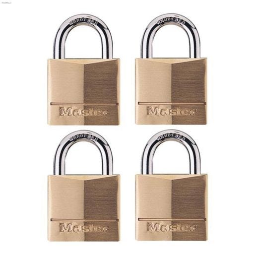 1-9\/16\" Solid Brass Padlock-4\/Pack