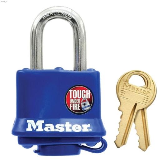 1-9\/16\" Blue Laminated Steel Padlock