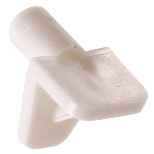 5 mm White Plastic Shelf Pin-4/Pack