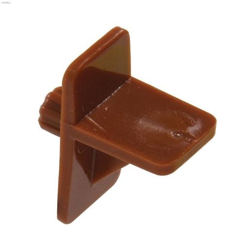 1\/4\" Brown Plastic Square Shelf Pin