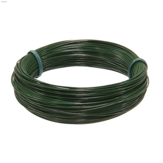 24 Gauge x 100' Green Enamel Coated Floral Wire