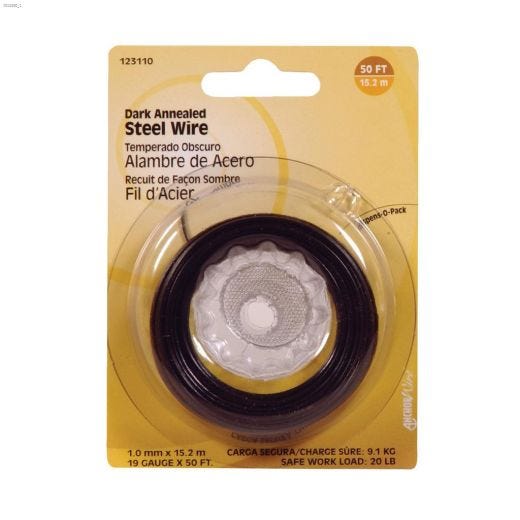 19 Gauge x 50' Dark Annealed Wire