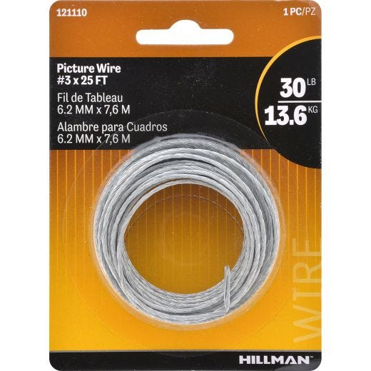 #3 x 25' Steel Picture Hanging Wire