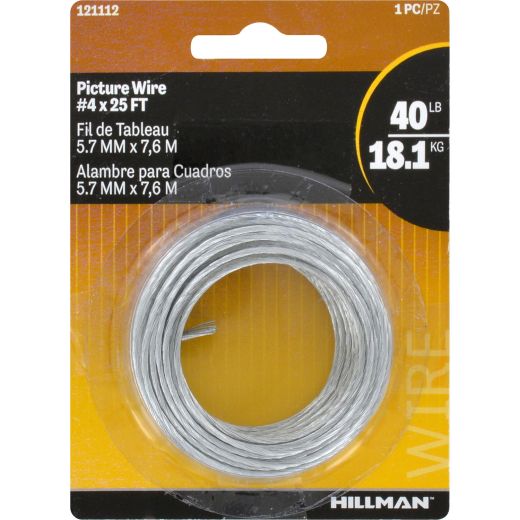 #4 x 25' Steel Picture Hanging Wire
