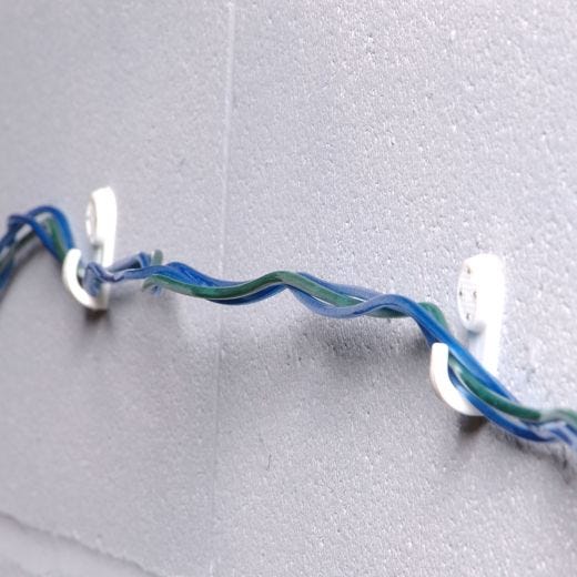 1" Plastic White Nail-In Hardwall Hook-3/Pack