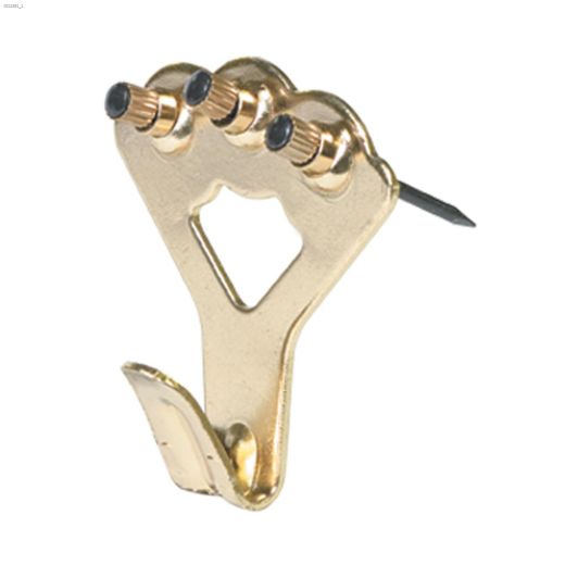 Brass Plated Three Nail Classic Hanger