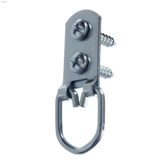 Large Zinc Flat D-Ring Hanger-4\/Pack