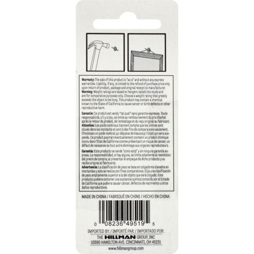 40 lb Brass Plated Quick Hanger-4/Pack