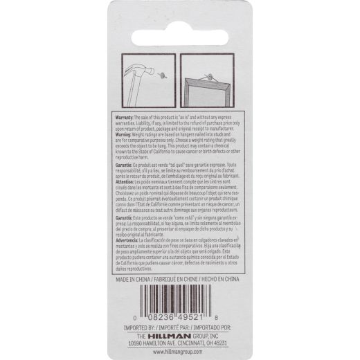 60 lb Brass Plated Quick Hanger-3/Pack