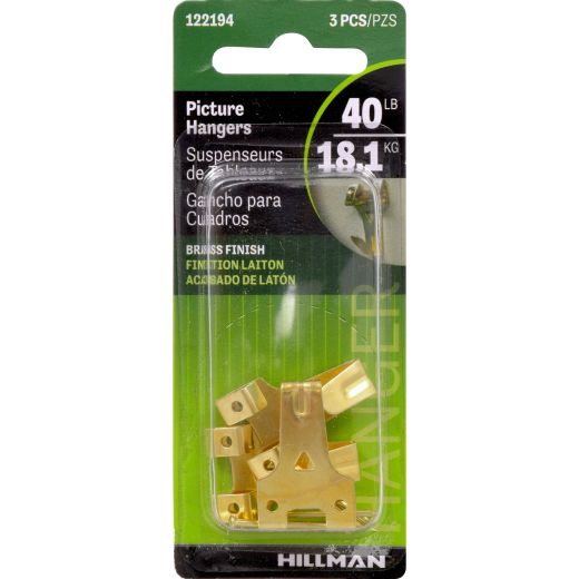 Brass Plated Two Nail Pro-Hanger-3/Pack