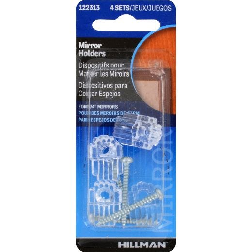 Ensemble porte-miroir en plastique avec vis-4/paquet