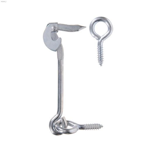 6\" Zinc Plated Heavy Safety Hook With Screw Eye