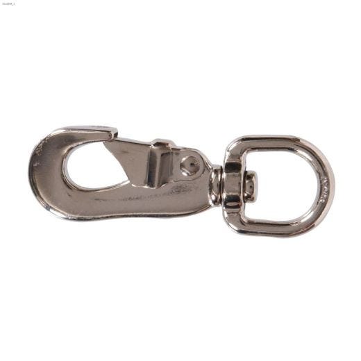 3\/4\" x 3-1\/2\" Nickel Plated Swivel Eye Cap Snap
