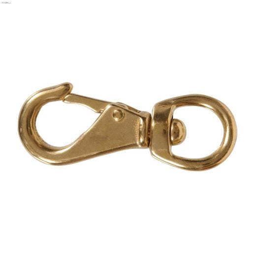 5\/8\" x 3-3\/16\" Solid Brass Swivel Eye Quick Snap