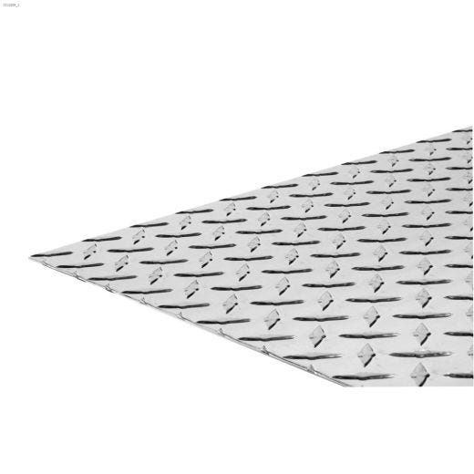 12\" x 24\" x 0.1\" Aluminum Brite Aluminum Tread Plate