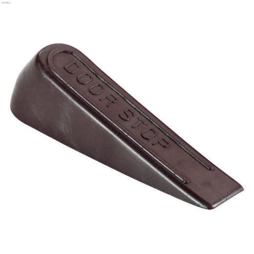 Brown Rubber Door Wedge-2\/Pack