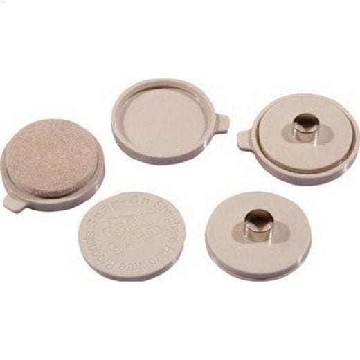 FeltGard\u00ae 1-1\/2\" Beige Heavy Duty Round Snap-on\/Snap-Off Pad