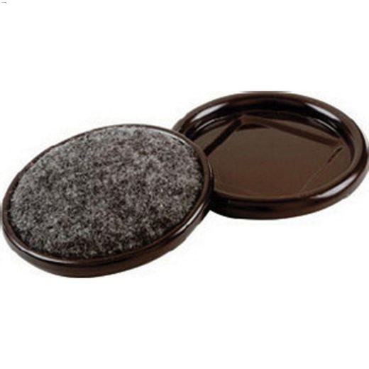 2-1/2" Black Round Carpet Base Cup