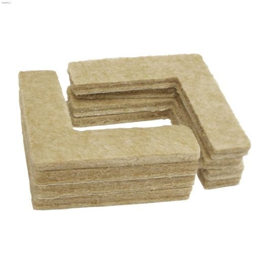 1-1\/2\" x 1-1\/2\" Heavy Duty Self-Adhesive Corner Felt Pad