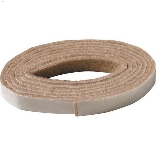 1\/2\" x 58\" Beige Heavy Duty Adhesive Roll Felt Pad