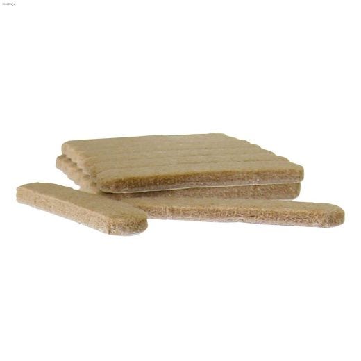 Felt Gard\u00ae 1\/2\" x 2-5\/8\" Beige Heavy Duty Strip Pad