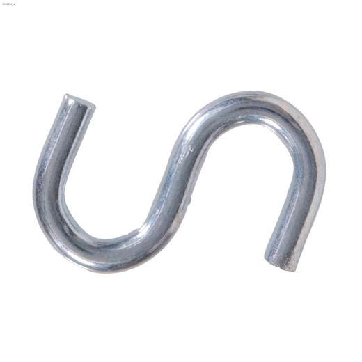 0.192\" x 1-1\/2\" Zinc Plated S-Hook-4\/Pack