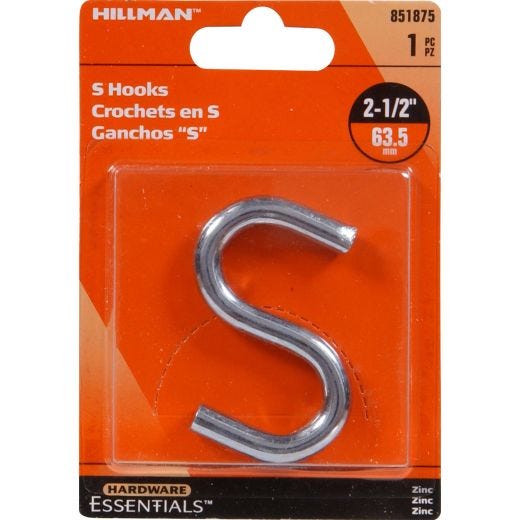 Crochet en S, zingué